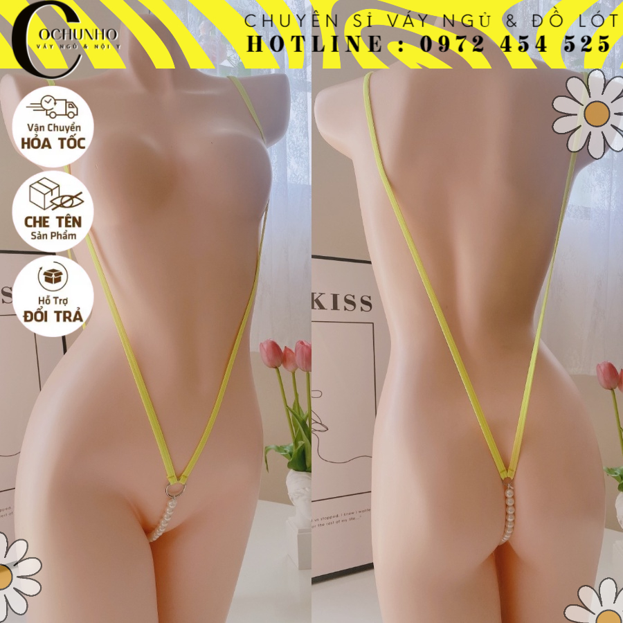 BK075 - set ngủ dây sexy quyến rũ, quần áo nội y gợi cảm, đồ cosplay quần lọt khe hở đáy -cochunhoquan11