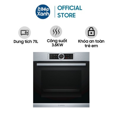 [FREESHIP HCM] Lò Nướng Âm Tủ Bosch HMH.HBG633BS1A -Series 8 - 71 Lít