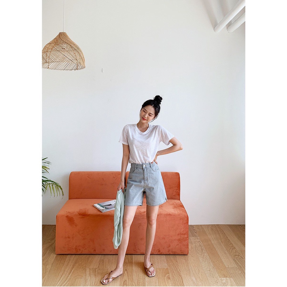 Quần Short Jean ENVYLOOK Half &amp; Half Denim GomiMall