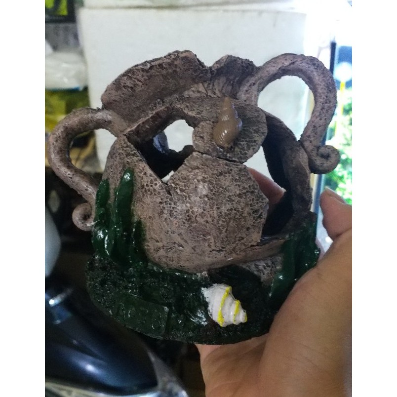 Tiểu cảnh thùng đắm dùng trang trí cho hồ cá, hồ thủy sinh KÍCH THƯỚC C15 X R12 X D15 CM