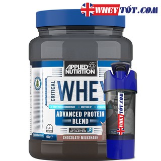 [Mã COSHOT8 giảm 10% đơn 350K] Whey Protein Combo Sữa Tăng Cơ Critical Whey Applied Nutrition & Bình lắc