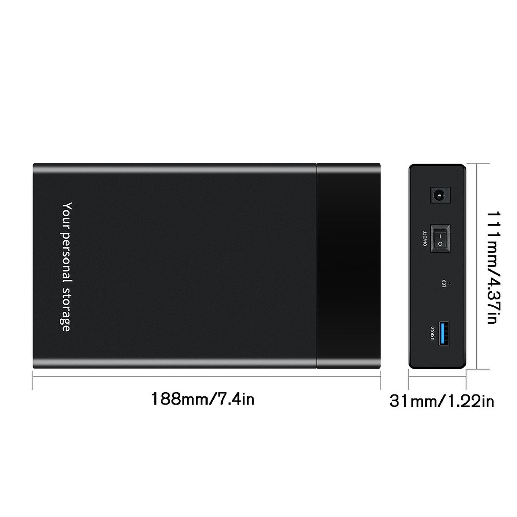 Hộp Đựng Ổ Cứng Ngoài Usb 3.0 Hd Hdd 3.5 "Cho Laptop | BigBuy360 - bigbuy360.vn