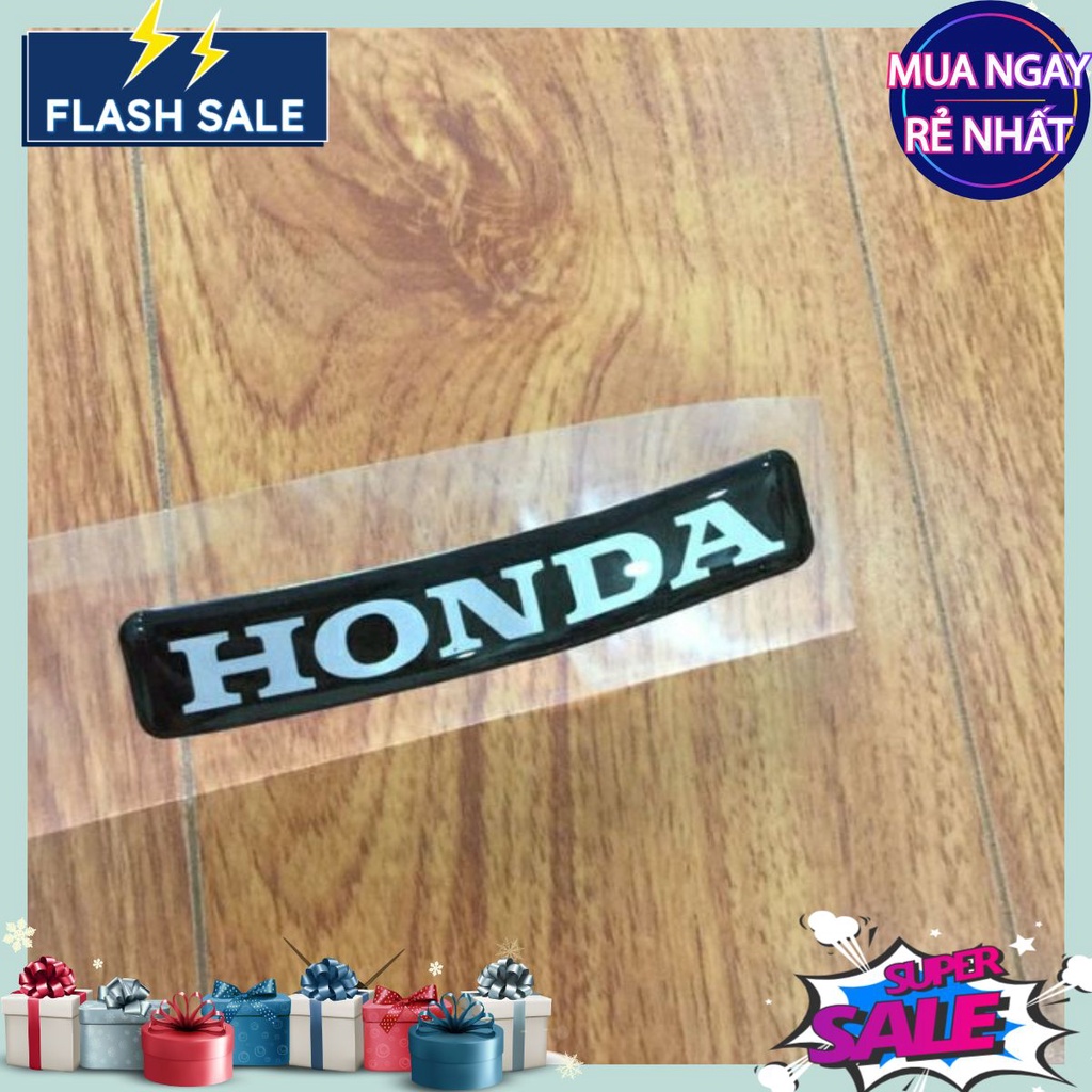 Tem nổi chữ Honda dán mặt nạ xe máy đẹp