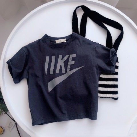 Áo Thun 100% Cotton In Chữ Thời Trang Cho Bé 1-8 Tuổi
