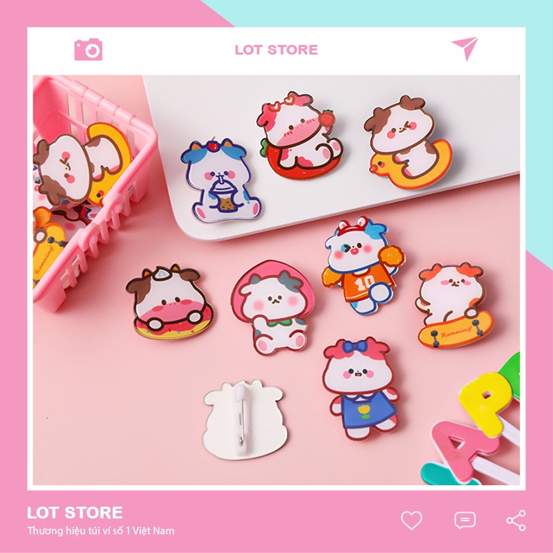 Sticker pin cài áo phụ kiện trang trí balo túi xách xinh xắn LOT STORE ST700