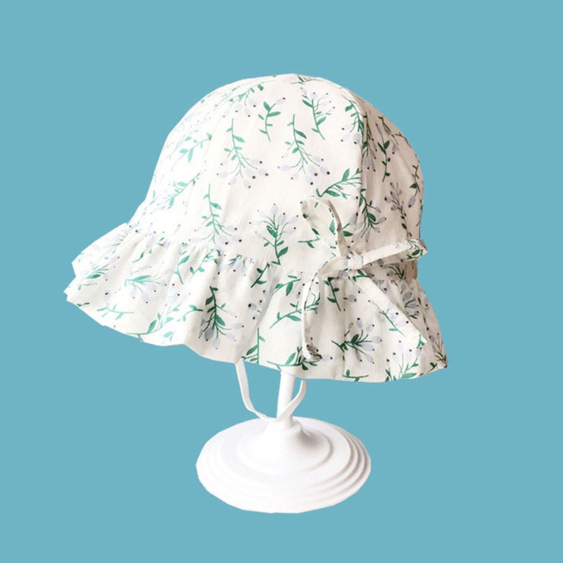 Mũ Cotton Vành Rộng In Hoa Chống Nắng Dùng Làm Phụ Kiện Chụp Ảnh Cho Bé Sơ Sinh