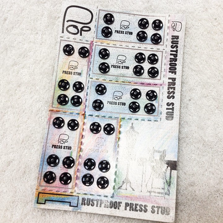 Vỉ nút bóp 36 nút đính kết áo dài váy đầm phụ liệu may