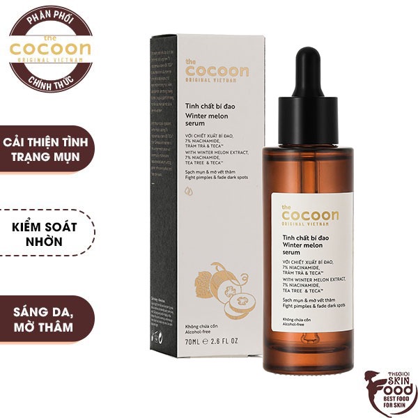 Tinh Chất Kiểm Soát Bã Nhờn, Dưỡng Sáng Da Chiết Xuất Bí Đao The Cocoon Winter Melon Serum 70ml