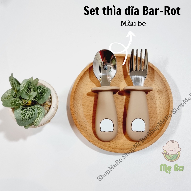 [Bar-Rot] Set thìa dĩa gấu dễ thương cho bé tập xúc BLW Bar-Rot