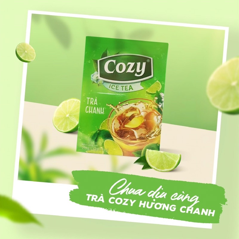 Trà hoà tan Cozy Ice tea đủ vị date mới 270g