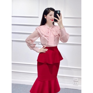 [Diamond Boutique] Áo Sơ Mi Nữ bèo nơ nhật