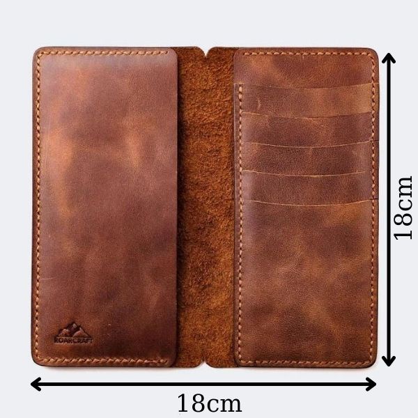 Ví da nam, nữ. Ví cầm tay da bò sáp ngựa điên_vd03