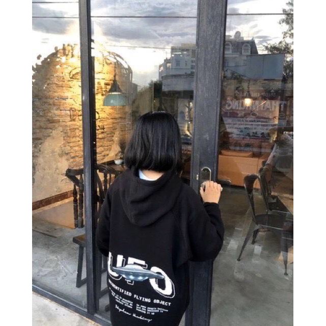 ÁO HOODIE NỈ NGOẠI UFO ĐEN TRẮNG OVERSIZE - ÁO NỈ MŨ TÀU BAY VŨ TRỤ 2 MÀU ULZZANG | WebRaoVat - webraovat.net.vn