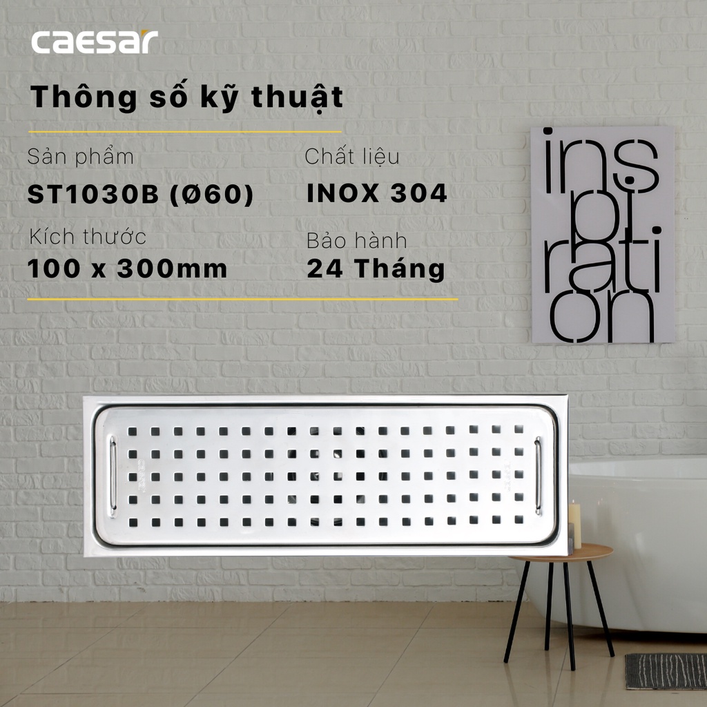 Thoát Sàn - Inox CAESAR ST1030B Ø60