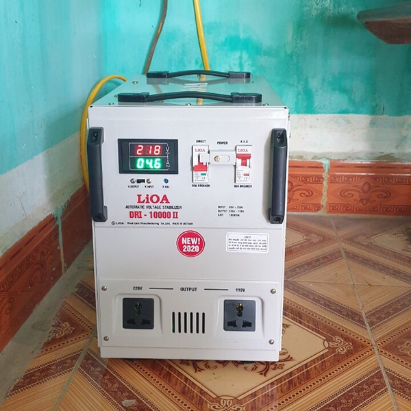 Ổn Áp Lioa 10KVA 1 Pha 10KW DRI-10000 II Dải 90V-250V Chính Hãng Đồng Hồ Điện Tử