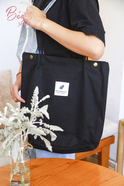 Túi tote , túi vải canvas đeo vai You need this one chất liệu dày dặn phong cách Hàn Quốc