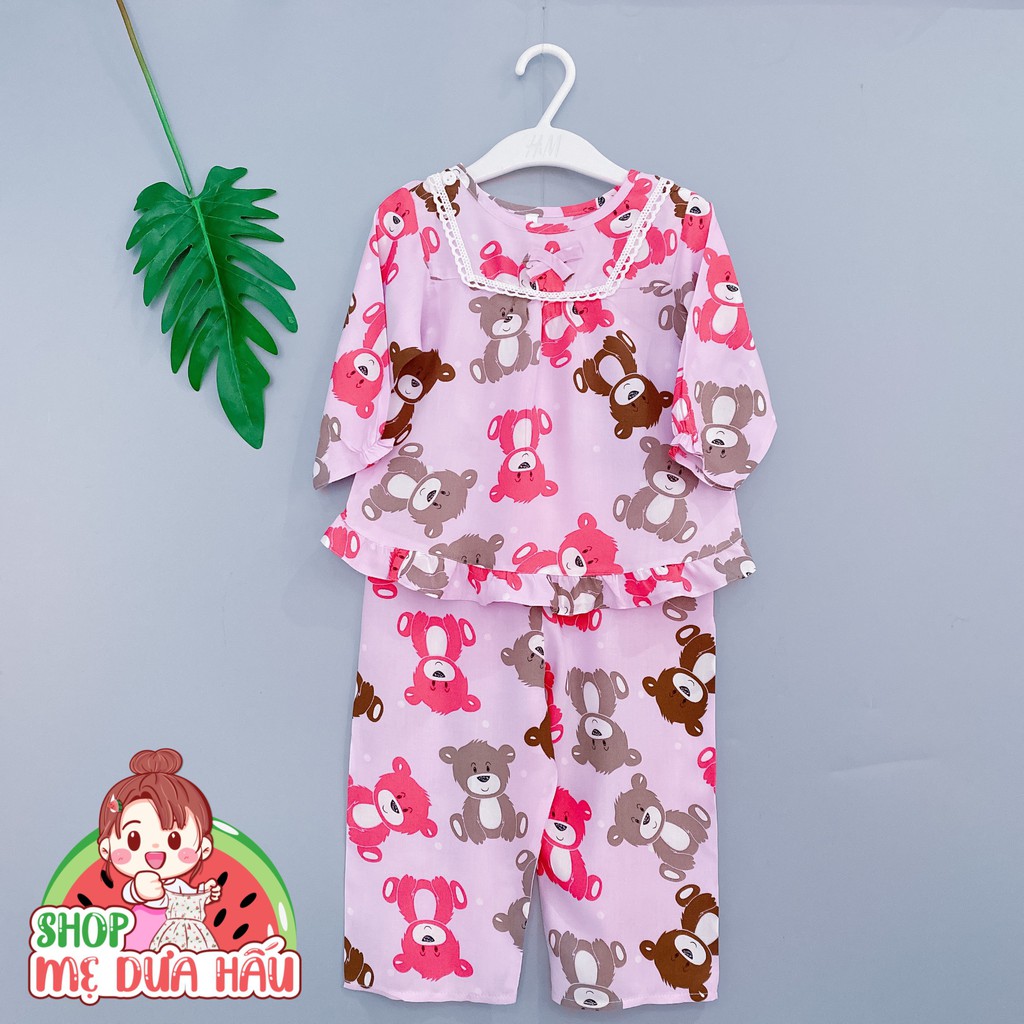 [Mã FASHIONT4FA2 giảm 10K đơn 50K] [20-32kg] Bộ lanh/ Bộ tole tiểu thư dài tay bé gái (được chọn mẫu- Link 3)