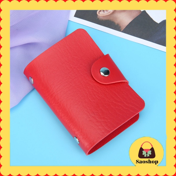 Ví đựng thẻ bằng trong suốt chất PVC 12 ngăn tiện dụng- saoshop