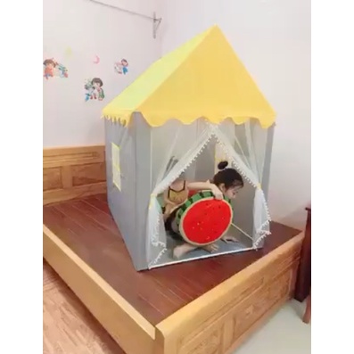 Lều Công Chúa S5 Khung bền chắc, vải rèm đẹp bé thích mê ly - KÈM PHỤ KIỆN ( thảm+ đèn tròn )