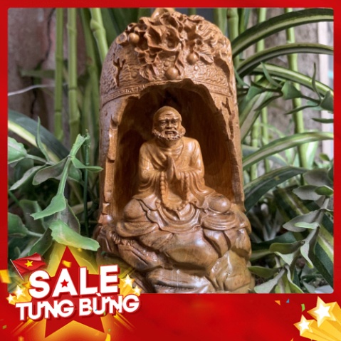 Tượng Phật Đạt Ma Xông Trầm Bằng Gỗ Cao Cấp