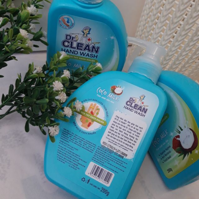 Sữa rửa tay sạch khuẩn DR.CLEAN COCO MILK ( tinh chất sữa dừa)