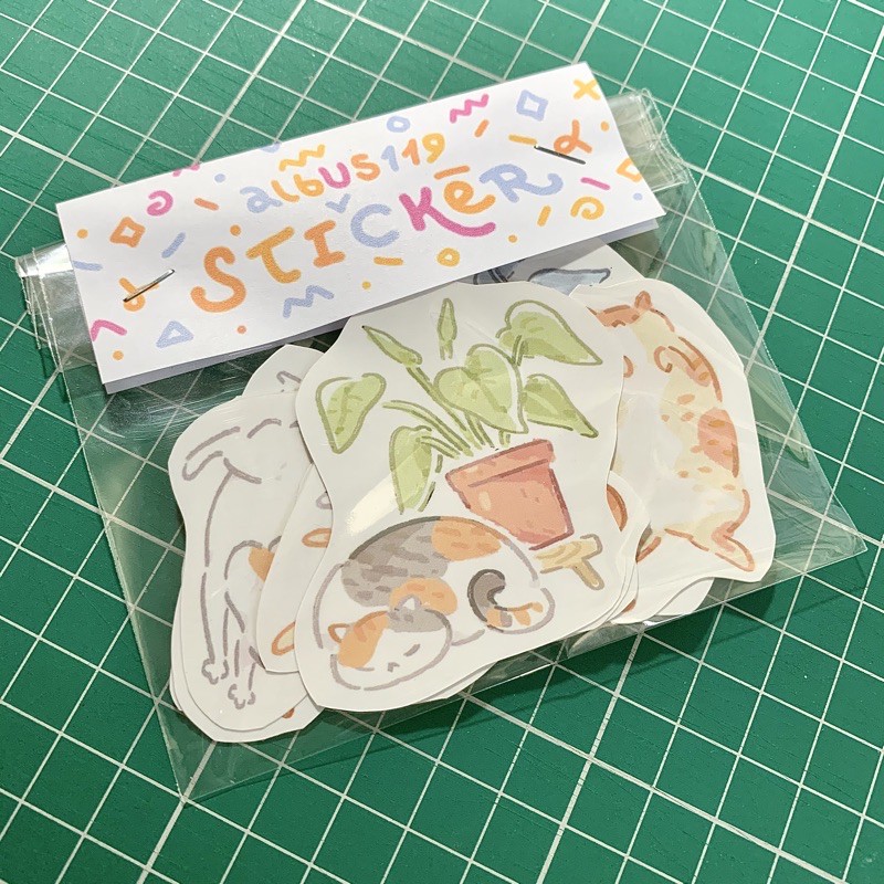 Cat sticker | Hình dán trang trí mèo