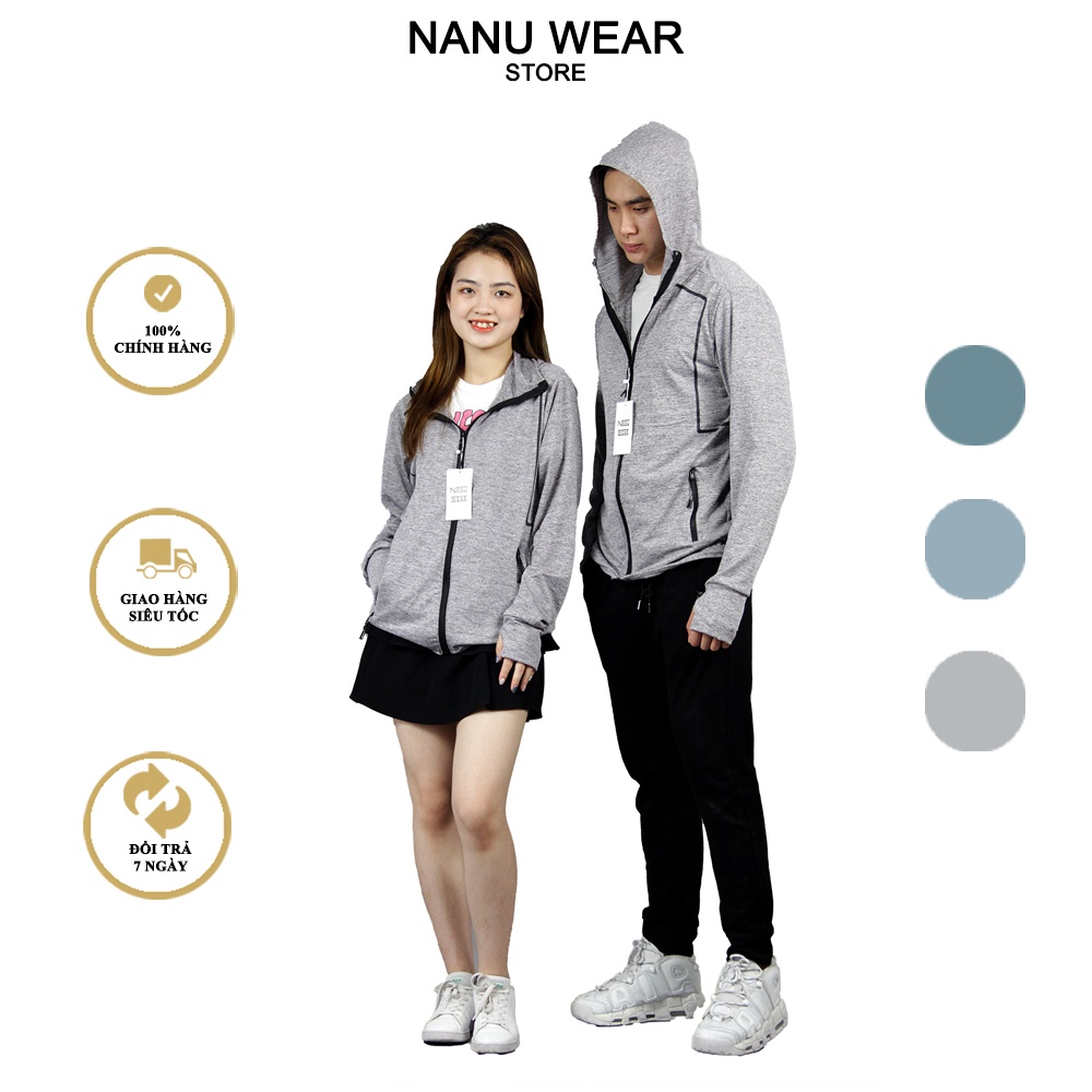 Áo chống nắng nam - nữ NANU WEAR chất liệu sợi che thiên niên