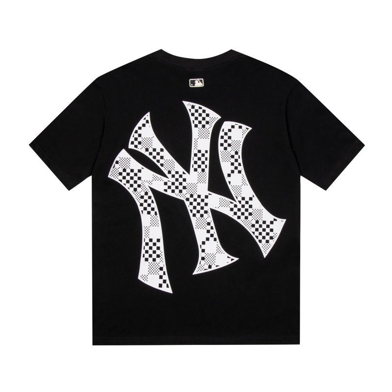 ❤❀  ❤ Áo Thun Cotton Ngắn Tay Thêu Họa Tiết MLB NY Thời Trang Chất Lượng Cao Cho Cặp Đôi