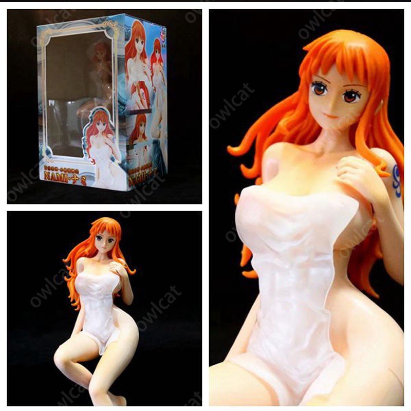 Mô Hình Nhân Vật One Piece Figure Nami Bath Towel Version 28cm One Piece PVC Sexy Figure Straw Hat Pirates Cat Burglar