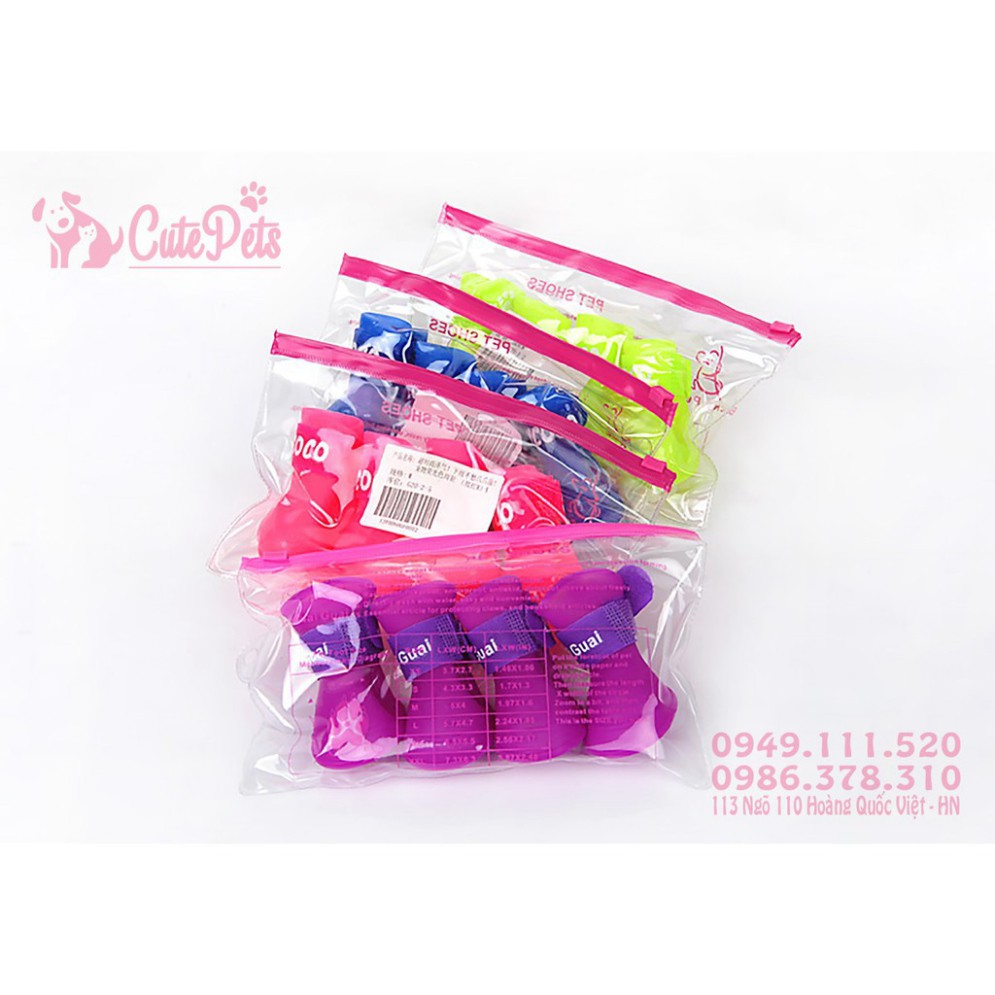 BMB1 Ủng cao su - Giày cho thú cưng - CutePets Phụ kiện chó mèo Pet cửa hàng Hà Nội 4 T083