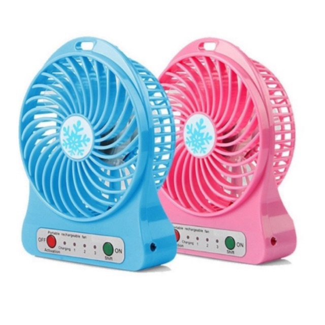 Quạt 3 chế độ mini siêu mát kèm pin cáp sạc - Loại 1 -Loại 1