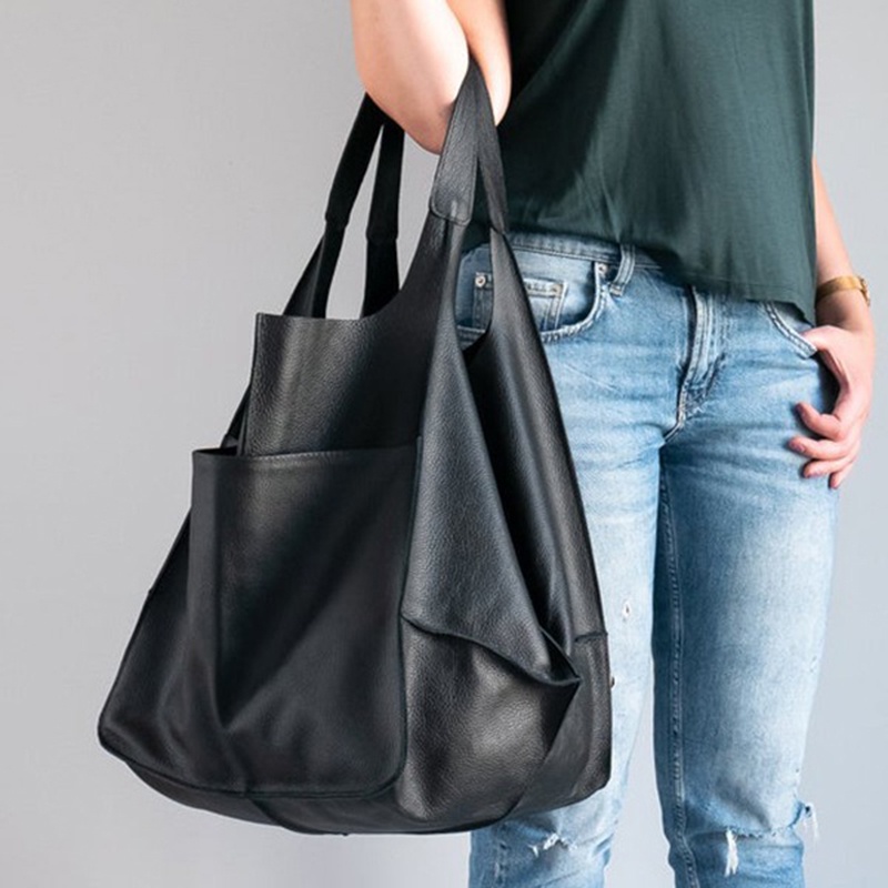 Túi Đeo Vai Cỡ Lớn Bằng Da Mềm Phong Cách Cổ Điển Thời Trang Cho Nữ