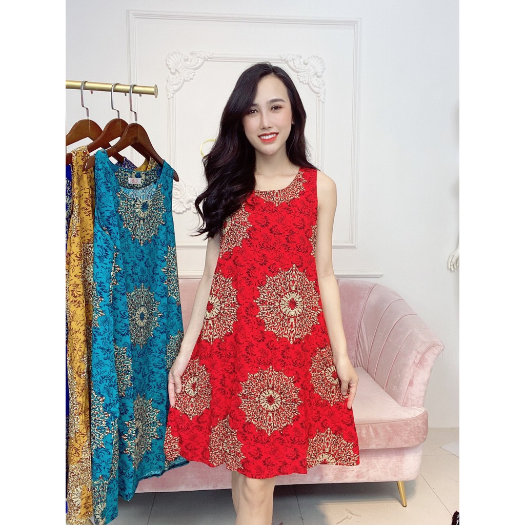 [Mua Váy Tặng Quà] Váy Lanh Đũi Siêu Nhẹ Siêu Mát Họa Tiết Siêu Trẻ Trung - Jane_V15 | BigBuy360 - bigbuy360.vn