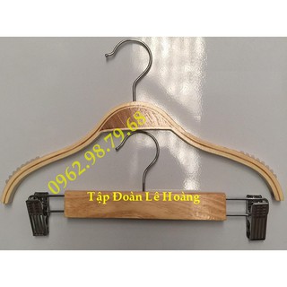 Móc Áo Gỗ 25C và Kẹp Quần Gỗ 25C TRẺ EM