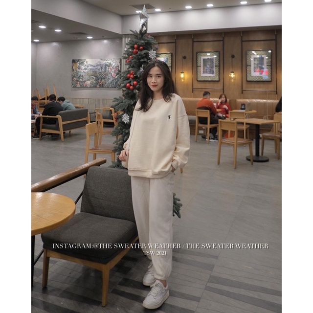 (Ảnh thật) Áo nỉ bông thêu ngựa tag 3158 oversize the.sweaterweather TSW | BigBuy360 - bigbuy360.vn