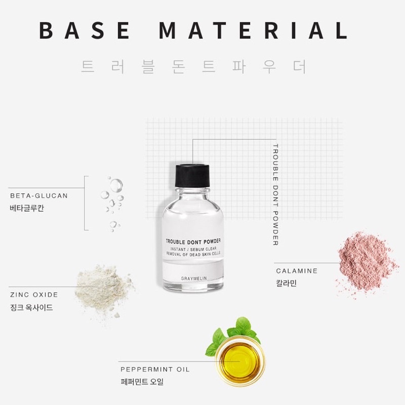 Chấm mụn se cồi nhanh chóng Graymelin Trouble Dont Powder 30ml