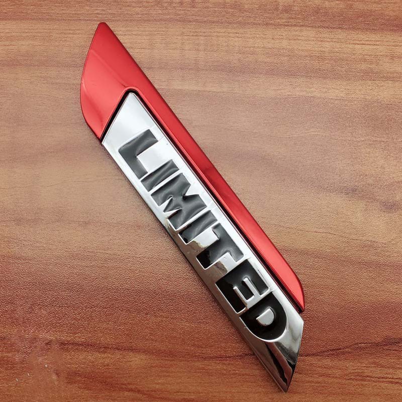 Set 2 Huy Hiệu Logo Kim Loại 3D Chữ LIMITED Trang Trí Xe