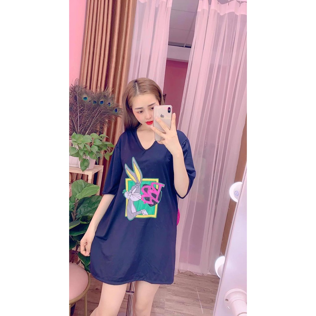 Áo giấu quần Babydoll Freesize mẫu Thỏ nhiều màu