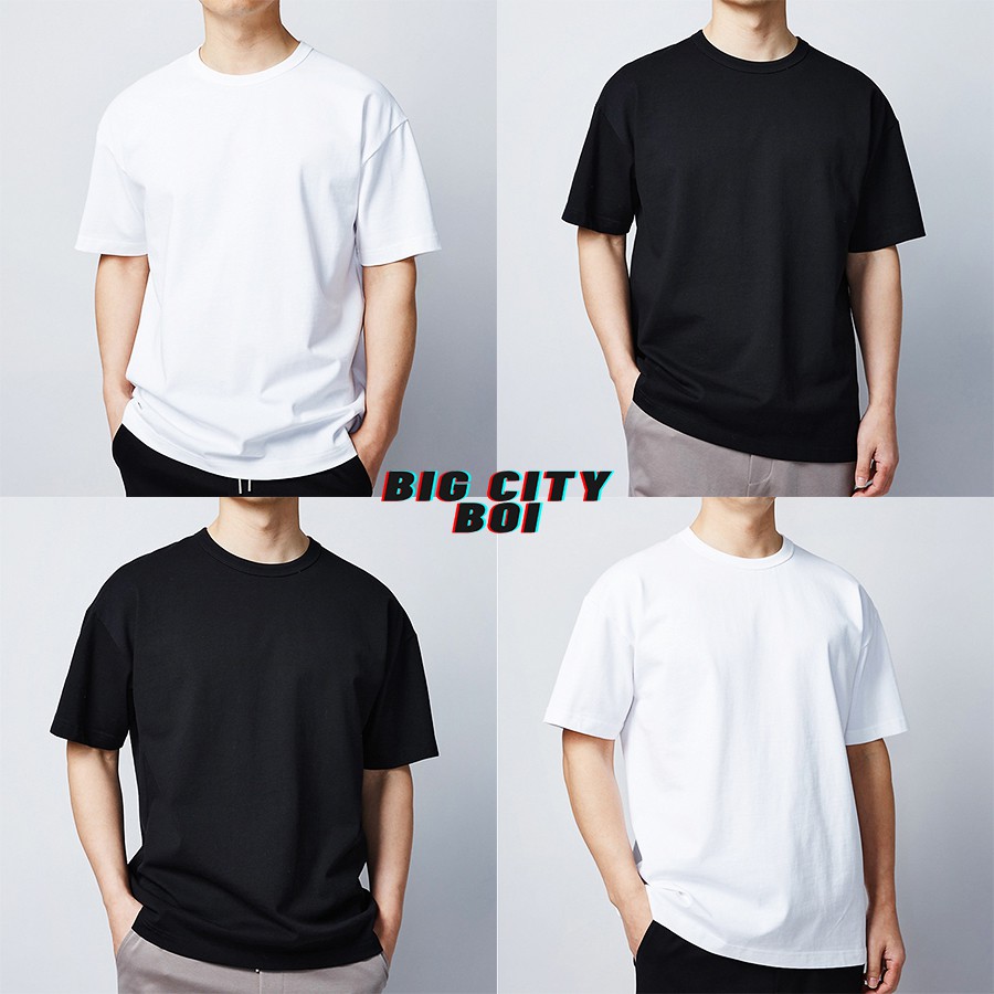 Áo thun unisex trơn tay ngắn,cổ tròn dáng unisex tay ngắn Basic Tee phông trơn-Big City Boi [Shop mới bán hòa vốn]
