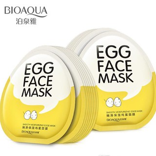 Combo 10 miếng mặt nạ Bioaqua Egg Face Mask (trứng vàng)