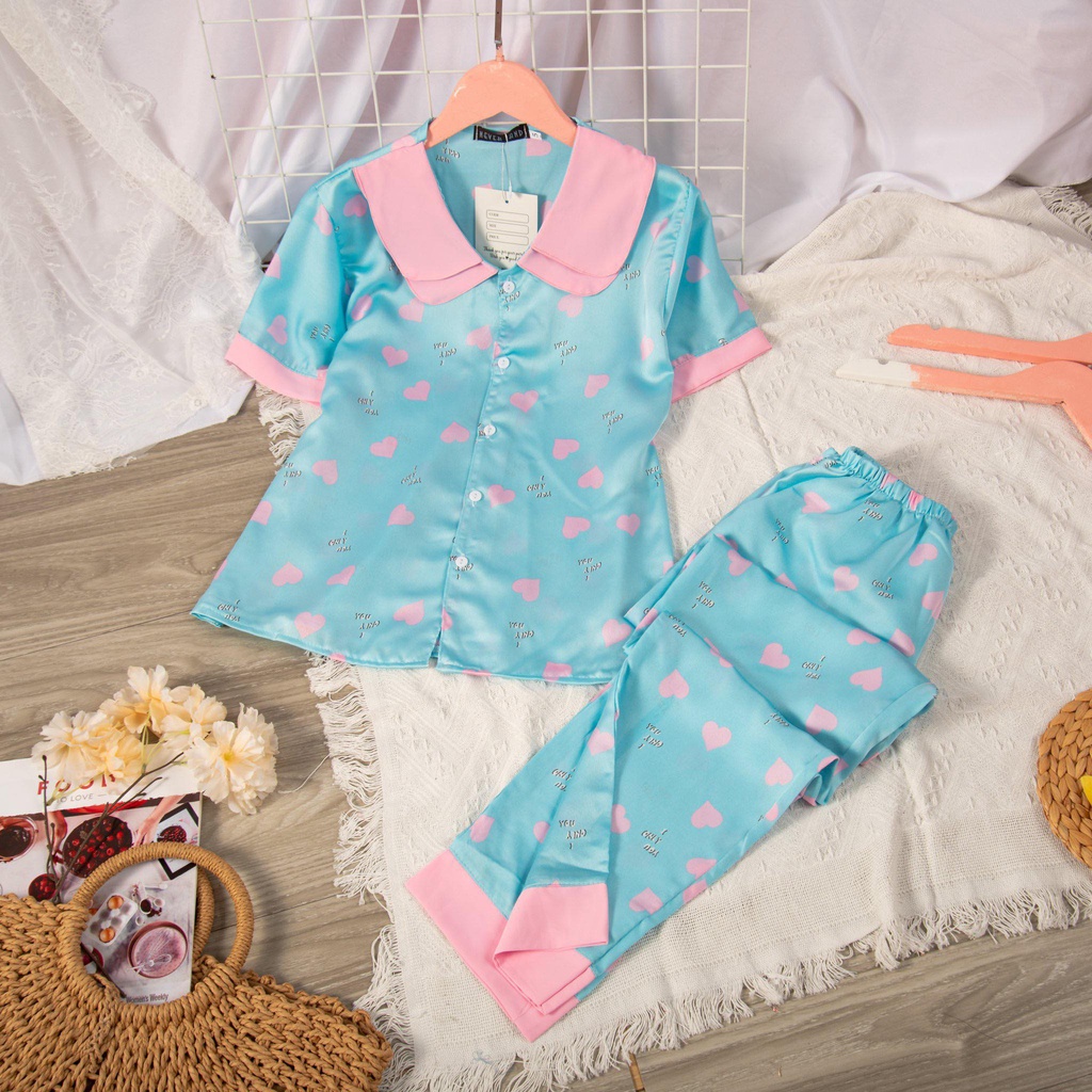 Đồ bộ pijama tay ngắn quần dài chất lụa
