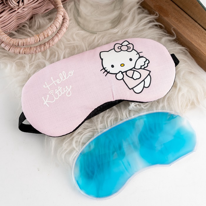 (hàng Mới Về) Miếng Bịt Mắt Ngủ Hình Hello Kitty