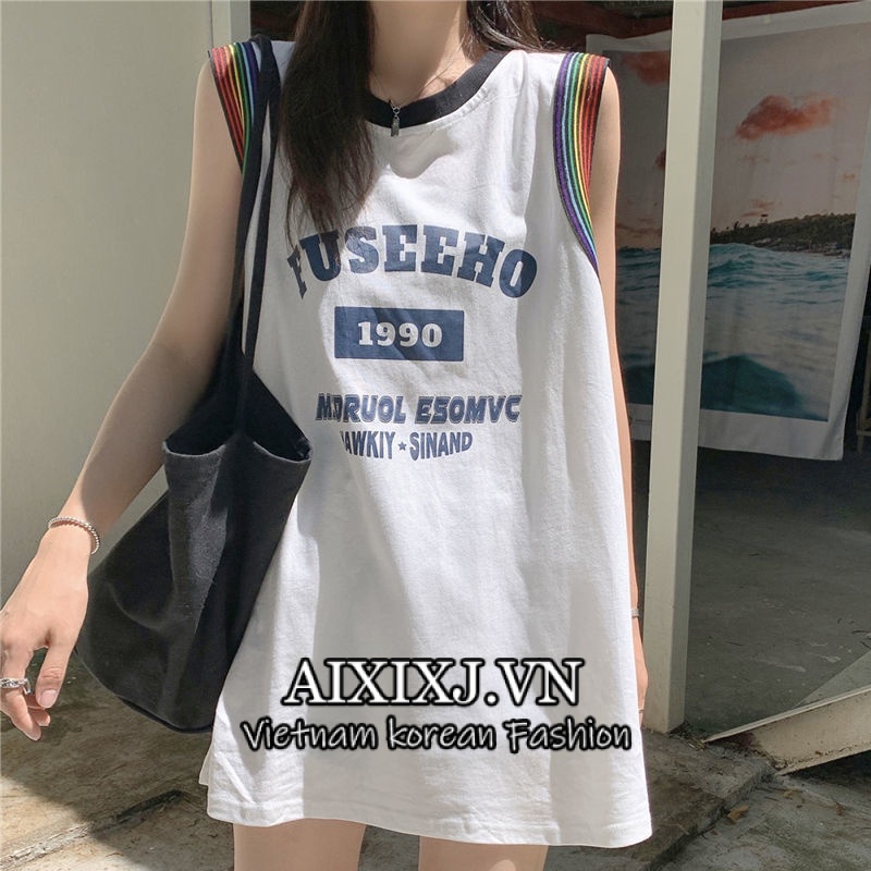 Áo Thun Ba Lỗ Thể Thao Dáng Rộng Thời Trang Mùa Hè Dành Cho Nữ
