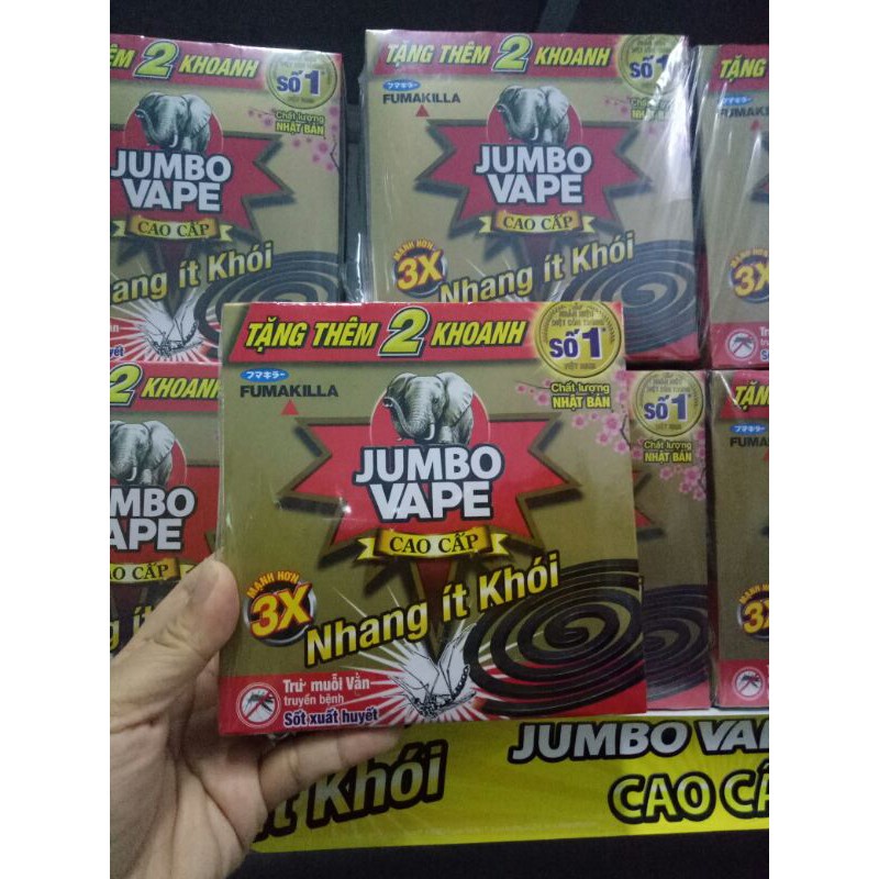 Combo 5 hộp Nhang muỗi it khói JUMBO VAPE , hộp 10 khoanh