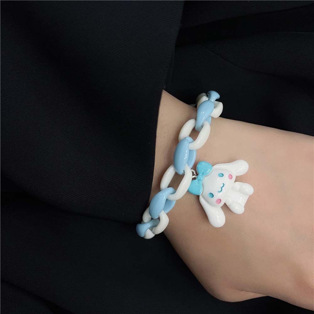 Vòng tay bằng Acrylic họa tiết chú chó tai to dễ thương nhiều màu sắc cho cặp đôi
