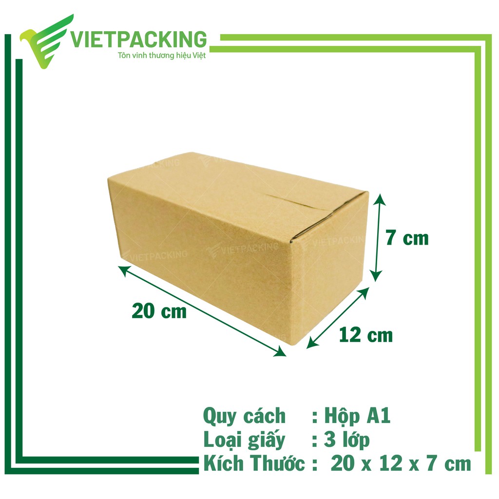 20x12x7 Combo 25 hộp carton đóng gói hàng ship COD tiện lợi, hộp cứng cáp, giá rẻ siêu tiết kiệm V101