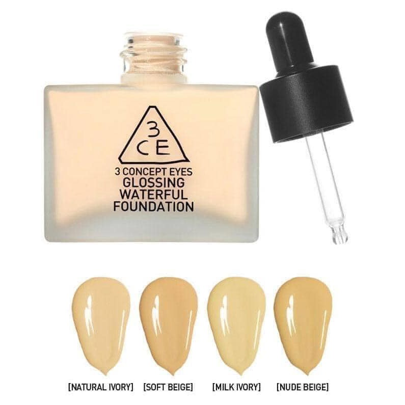 ✨✨Kem nền 3CE Glossing Waterful Foundation SPF15, PA+ - | BigBuy360 - bigbuy360.vn