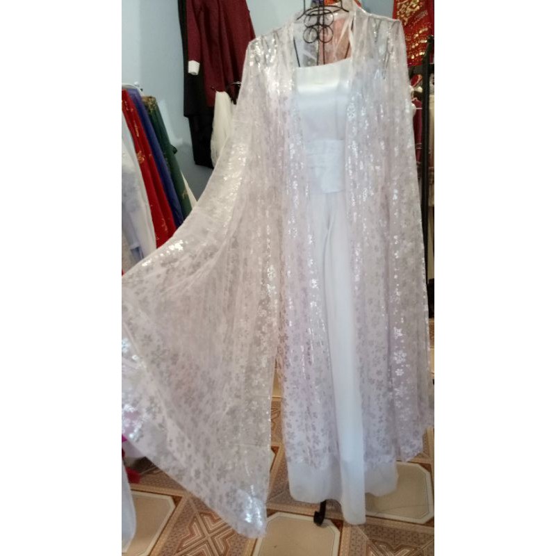 Hán phục hồng phấn loại dài cổ trang