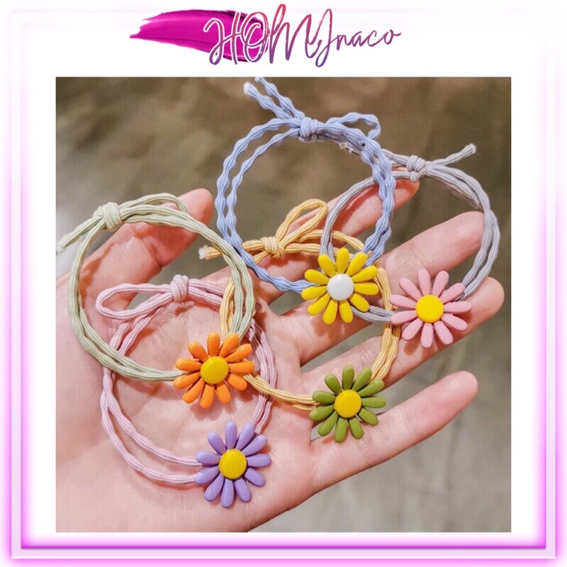 DÂY THUN CỘT TÓC BUỘC TÓC NỮ HOA CÚC ĐẸP DỄ THƯƠNG