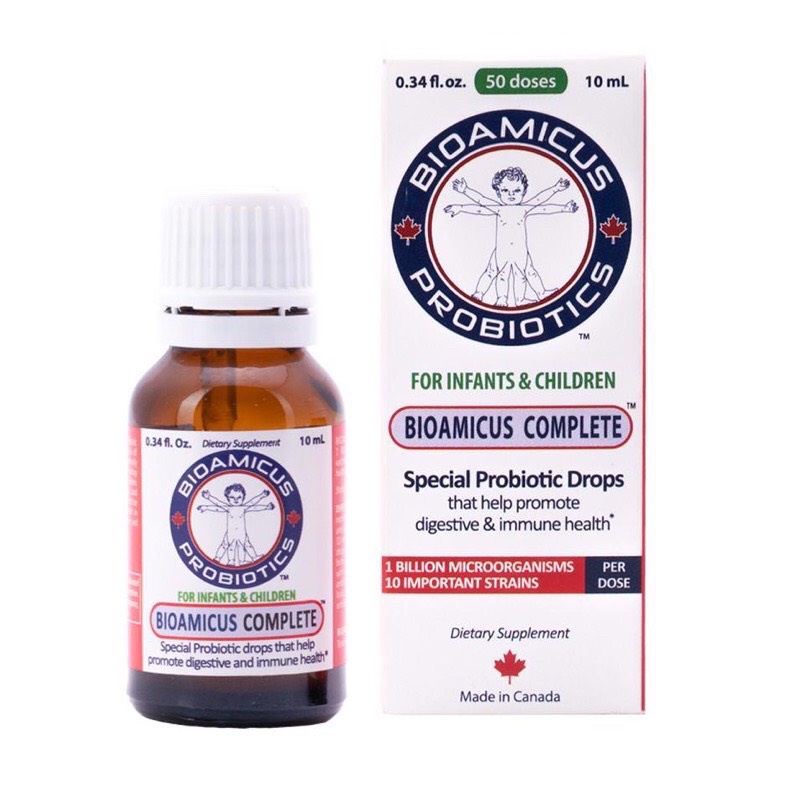 Men vi sinh cho bé BIOAMICUS 10 chủng nhập khẩu Canada chai 10ml HCM PHARMACY HMD01